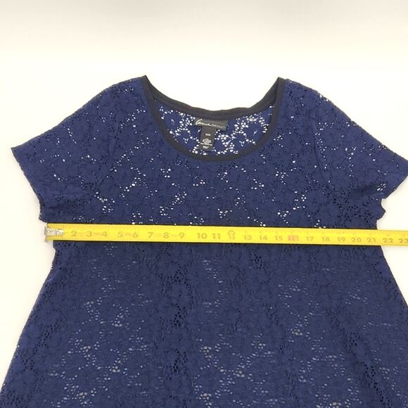 Lane Bryant Blouse Shirt Top Womens 18 / 20 Sheer Yoke Lace Fairy Whimsy Goth - Picture 5 of 6